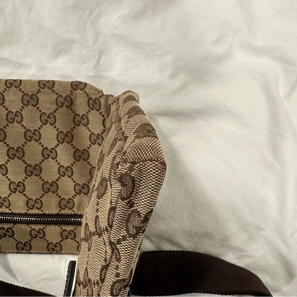 Authentic Gucci Brown Monogram Canvas Waist Bag Fanny Pack Bum Bag - Picture 13 of 13